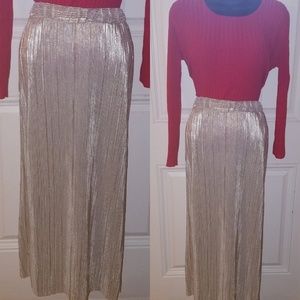 Silver pleated maxi